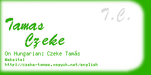 tamas czeke business card