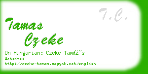 tamas czeke business card